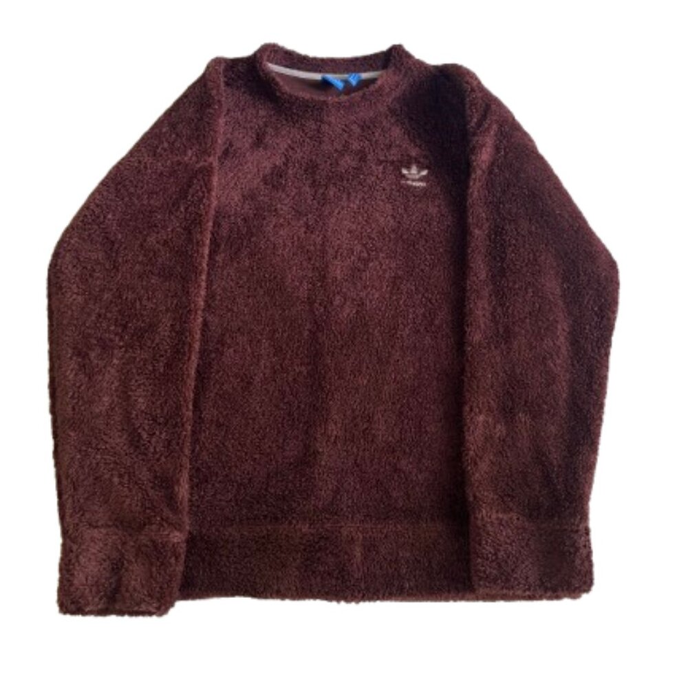 Adidas Originals Fleece Tee – Men’s Medium (Burgundy/Maroon)